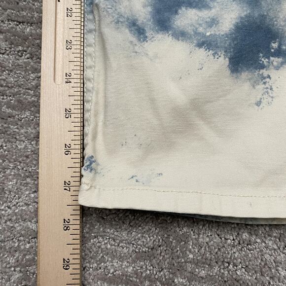 Pilcro Pants Womens 28 Cream Blue Rust Tie Dye The Wanderer Button Fly Utility - Picture 16 of 16